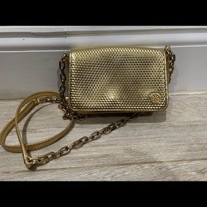 Metallic gold crossbody